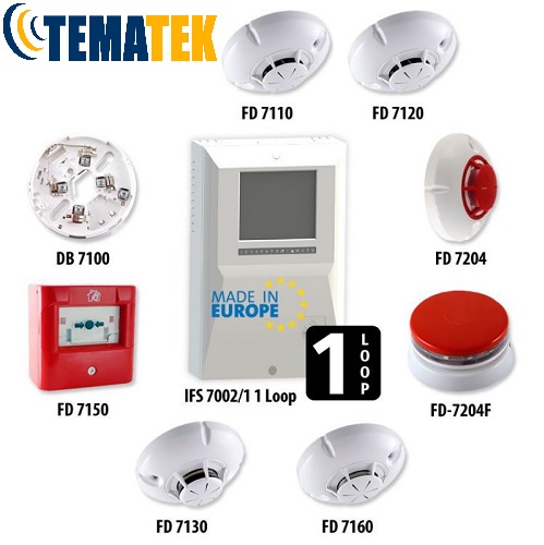 EĞİTİM İÇİN ADRESLENEBİLİR YANGIN ALARM SETİ 1 LOOP  IFS7002 OPAX